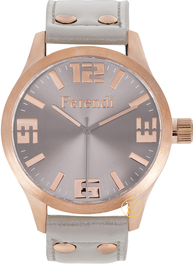 Ferendi Spurt Gray Leather Strap 1020- 1