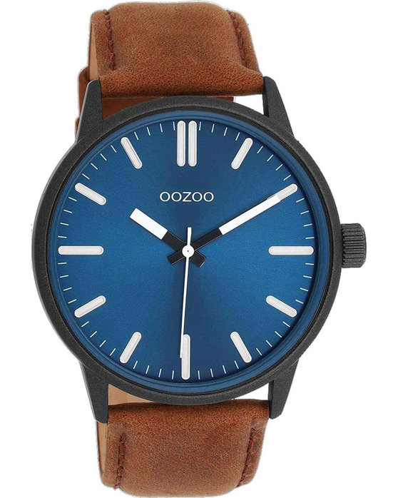 Ozzoo Timepieces Brown Leather Strap C11401