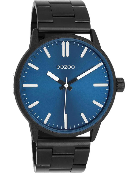 Ozzoo Timepieces Black Stainless Steel Bracelet C11403