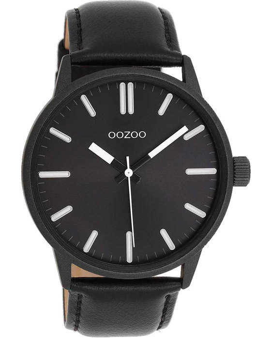 Ozzoo Timepieces Black Leather Strap C11404