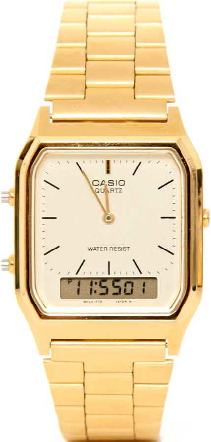 CASIO Collection Digital Gold Stainless Steel Bracelet AQ-230GA-9DMQYES