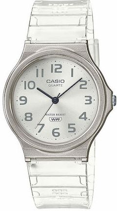 Casio Collection White Rubber Strap MQ-24S-7BEF