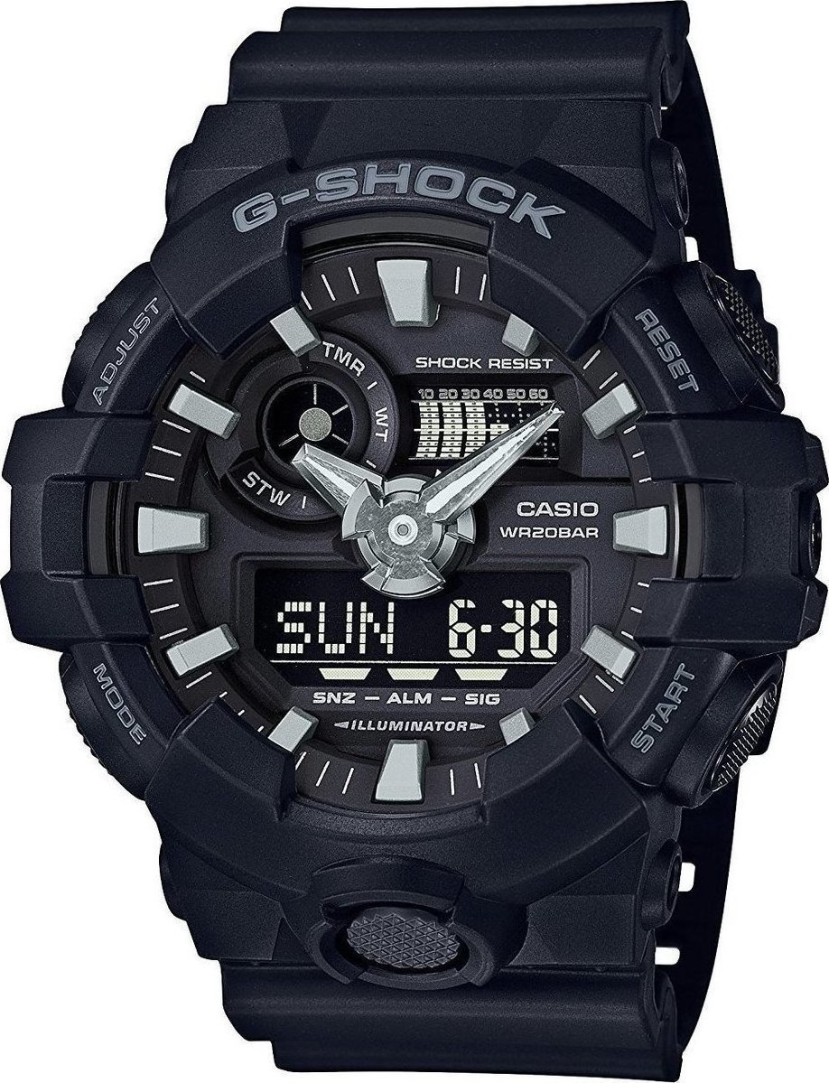 CASIO G-Shock Analog-Digital Black Rubber Strap GA-700-1BER
