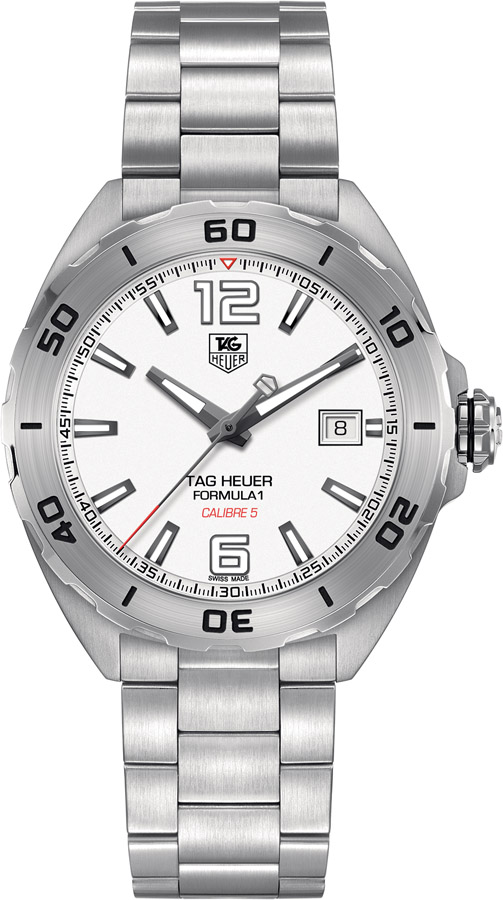 TAG Heuer Analog Display Automatic Self Wind Silver Watch WAZ2114.BA0875