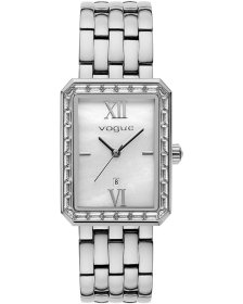 Vogue ctagon Zircons Silver Stainless Steel Bracelet 613783