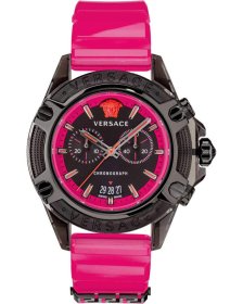 Versace Icon Active Chronograph Fuchsia Plastic Strap