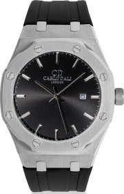 CARLO DALI Classic Fusion Black Rubber Strap Watch CD.WA.0055.0161.BL.01