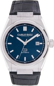 CARLO DALI "1888 Automatic" Black Leather Watch CD.WA.0064.0170.01