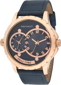 Ferrucci Dual Time Leather Band FC9724K.02