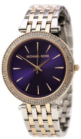 MICHAEL KORS Darci Two Tone Silver And Rose Gold Plated Stainless Steel Bracelet  MK3353