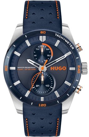 Hugo Boss Fast Multifunction Blue Leather Strap 1530371