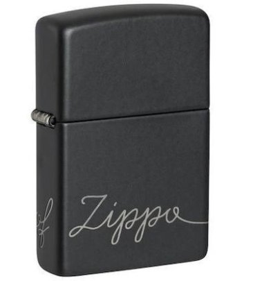 Zippo Black Matte withChrome Laser 360°48979