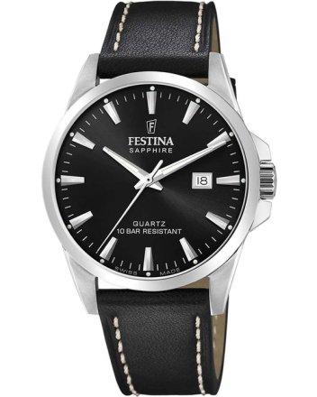 Festina Black Leather Strap F20025/4