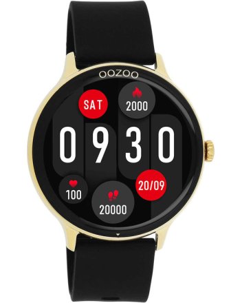 Oozoo Smartwatch Black Silicon Strap Q00132