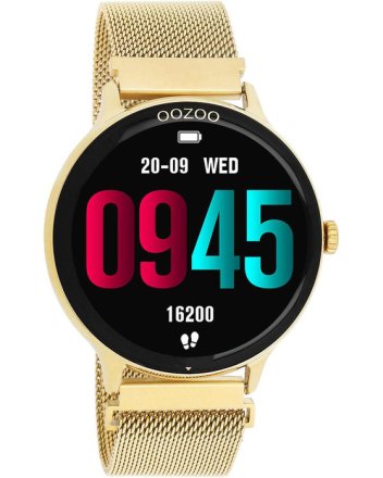 Oozoo Smartwatch Gold Stainless Steel Bracelet Q00136