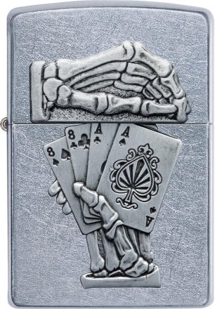 Zippo 49536 Dead Mans Hand Emblem Design