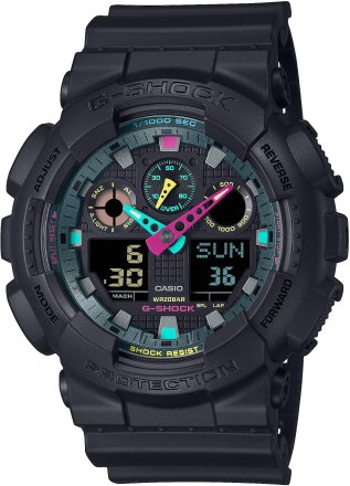 Casio G-Shock Black Rubber Strap GA-100MF-1AER