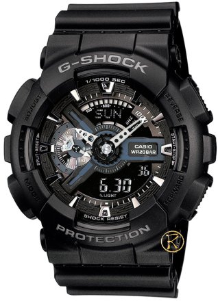 CASIO G-SHOCK Anadigi Black Rubber Strap GA-110-1BER