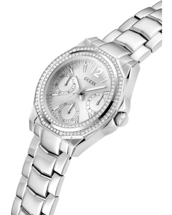 Guess Ritzy Crystals Silver Stainless Steel Bracelet GW0685L1