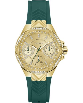 Guess Envy Crystals Green Rubber Strap GW0774L2