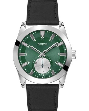 Guess Greyson Black Leather Strap GW0793G1