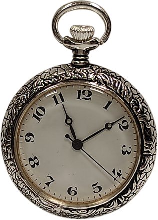 Quartz Silver Plated pocket watch Q61508