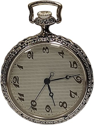 Quartz Silver Plated pocket watch Q61507