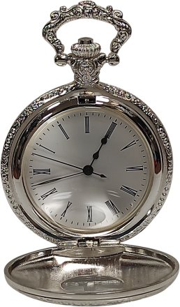 Quartz Silver Plated pocket watch Q61515