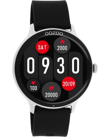 Oozoo Smartwatch Black Silicon Strap Q00130