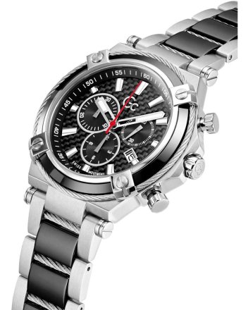 Guess Collection Cable Sport Chronograph Two Tone Stainless Steel Bracelet Y89001G2MF