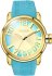 Breeze Havana Spirit Three Hands Gold Stainless Steel Rubber Strap 110341.5