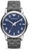 Emporio Armani Classic Blue Dial Grey Canvas Men's Watch AR1833