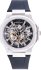 CARLO DALI "Timeless" Skeleton Black & Silver Rubber Watch CD.WA.0067.0170.02