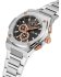 Guess Collection Coussin Shape Chronograph Silver Stainless Steel Bracelet Y99001G2MF