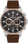 Daniel Klein Brown Leather Strap Men's watch DK.1.13286-4