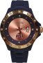 Oxette Gold Bazel Navy Blue Rubber Strap 11X75-00052