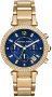 MICHAEL KORS  GOLD PARKER CHRONOGRAPH BLUE DIAL WOMENS WATCH MK6262