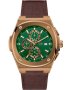 Guess Collection Coussin Shape Chronograph Brown Leather Strap Y99011G9MF